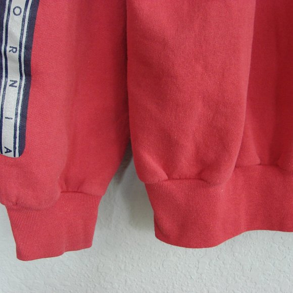 Lighter Tone Red Hoodie Ventura CA Surf Mens Womens Unisex Arm Stripe Surfboard - Picture 11 of 14